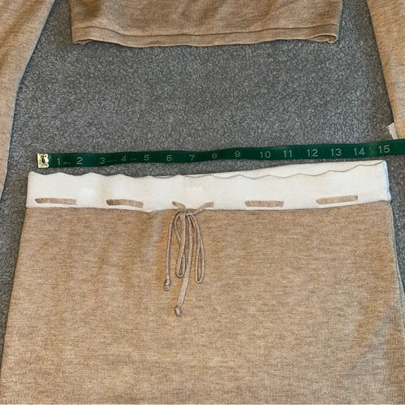 Dee Elle Tan Skirt Set Elegant and Stylish - Picture 5 of 8